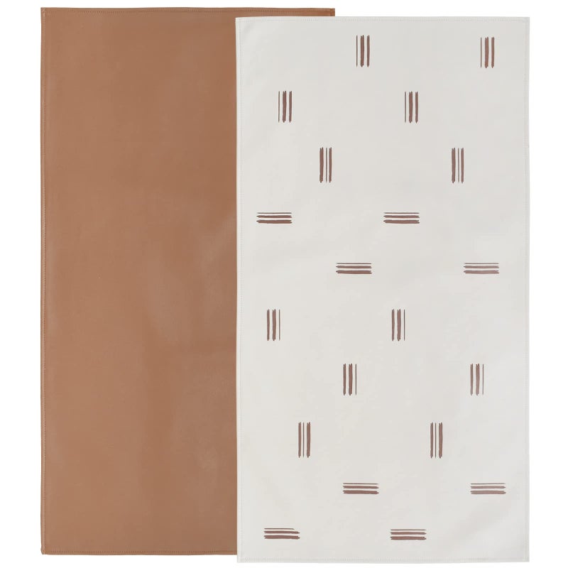 Owlowla Baby Diaper Changing Pad Portable Changing Mat Travel Changing Pad Liner for Baby and Small Toddler(Classic Brown&Brush Strokes) - Image 1